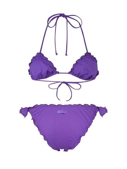 Woman purple classic triangle bikini Sagittarius Moon