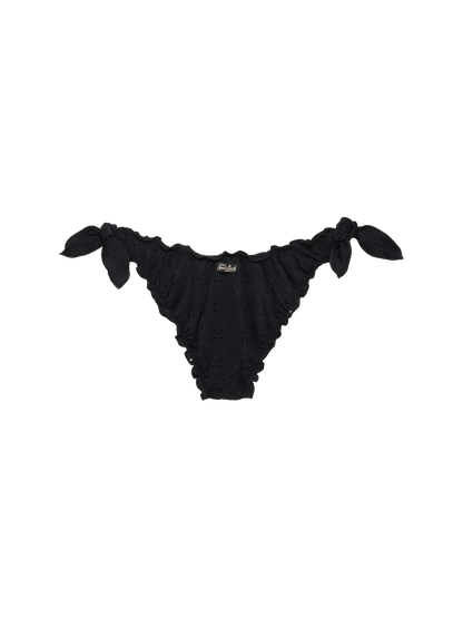 Moon black Sangallo lace classic swim briefs