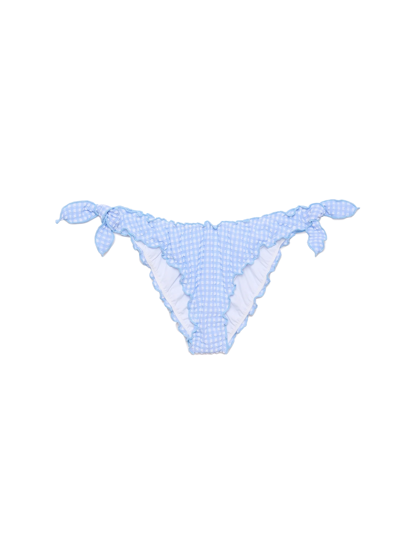 Moon seersucker classic swim briefs with gingham print