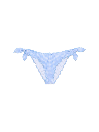 Moon seersucker classic swim briefs with gingham print