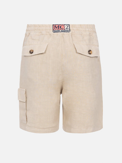 Marseille Jr beige linen bemuda