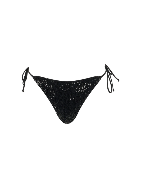 Woman black sequins swim briefs Marielle
