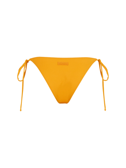 Woman ochre yellow classic swim briefs Marielle