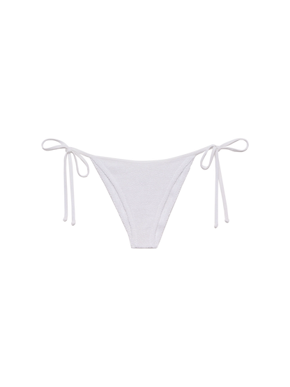Marielle white crinkle classic swim briefs