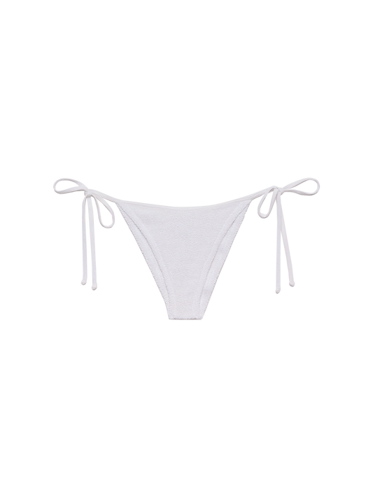 Marielle white crinkle classic swim briefs