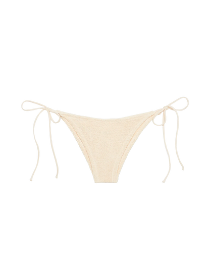 Woman beige classic crinkle swim briefs Marielle