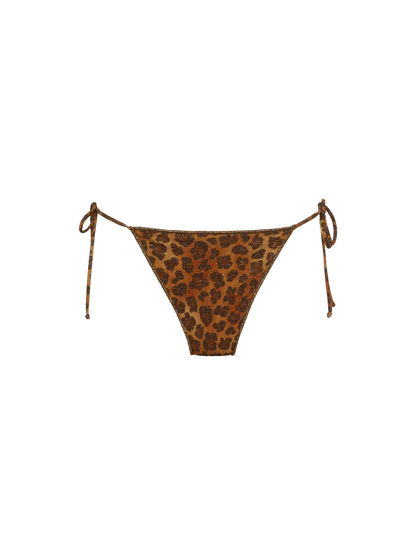 Marielle lurex classic swim briefs with animalier print
