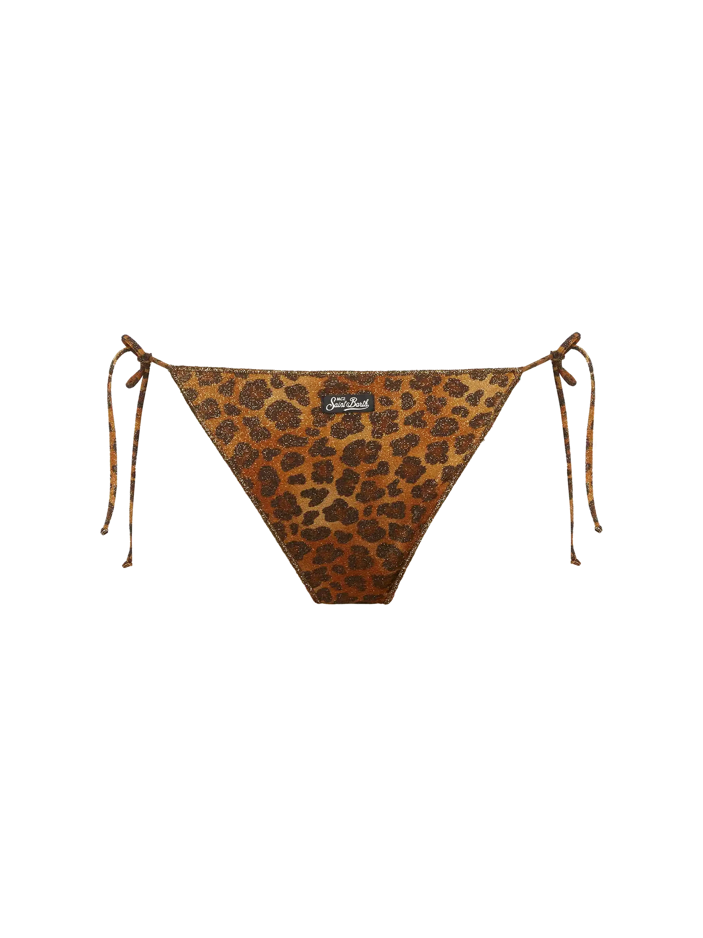 Marielle lurex classic swim briefs with animalier print