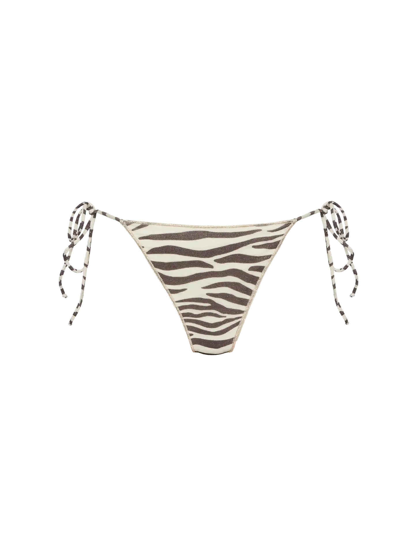 Marielle lurex classic  swim briefs with zebra print