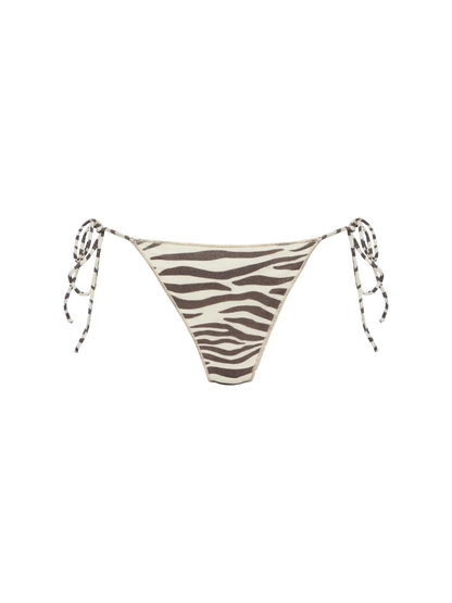 Marielle lurex classic  swim briefs with zebra print