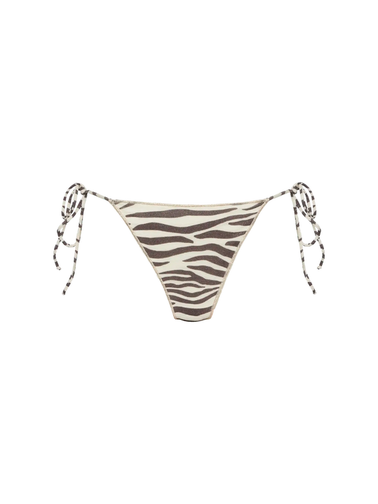 Marielle lurex classic  swim briefs with zebra print