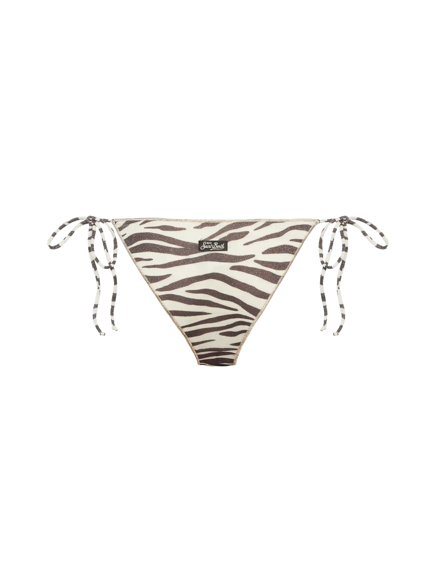 Marielle lurex classic  swim briefs with zebra print