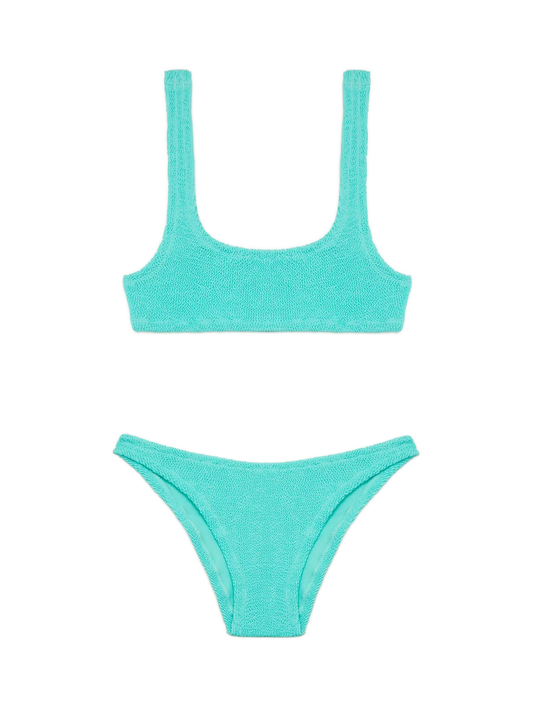 Water green crinkle bralette bikini Naima Elise