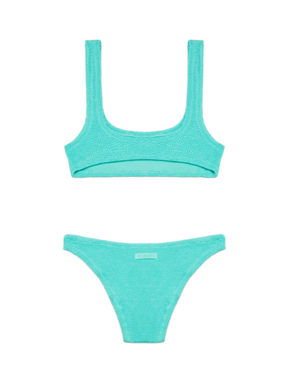 Water green crinkle bralette bikini Naima Elise
