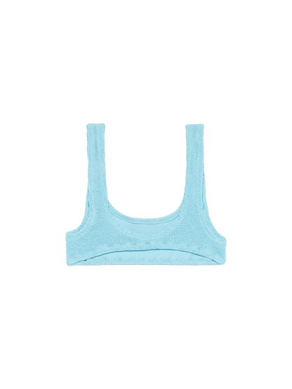 Woman light blue classic crinkle bralette Naima