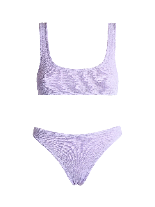 Woman lilac classic crinkle bikini Naima Elise