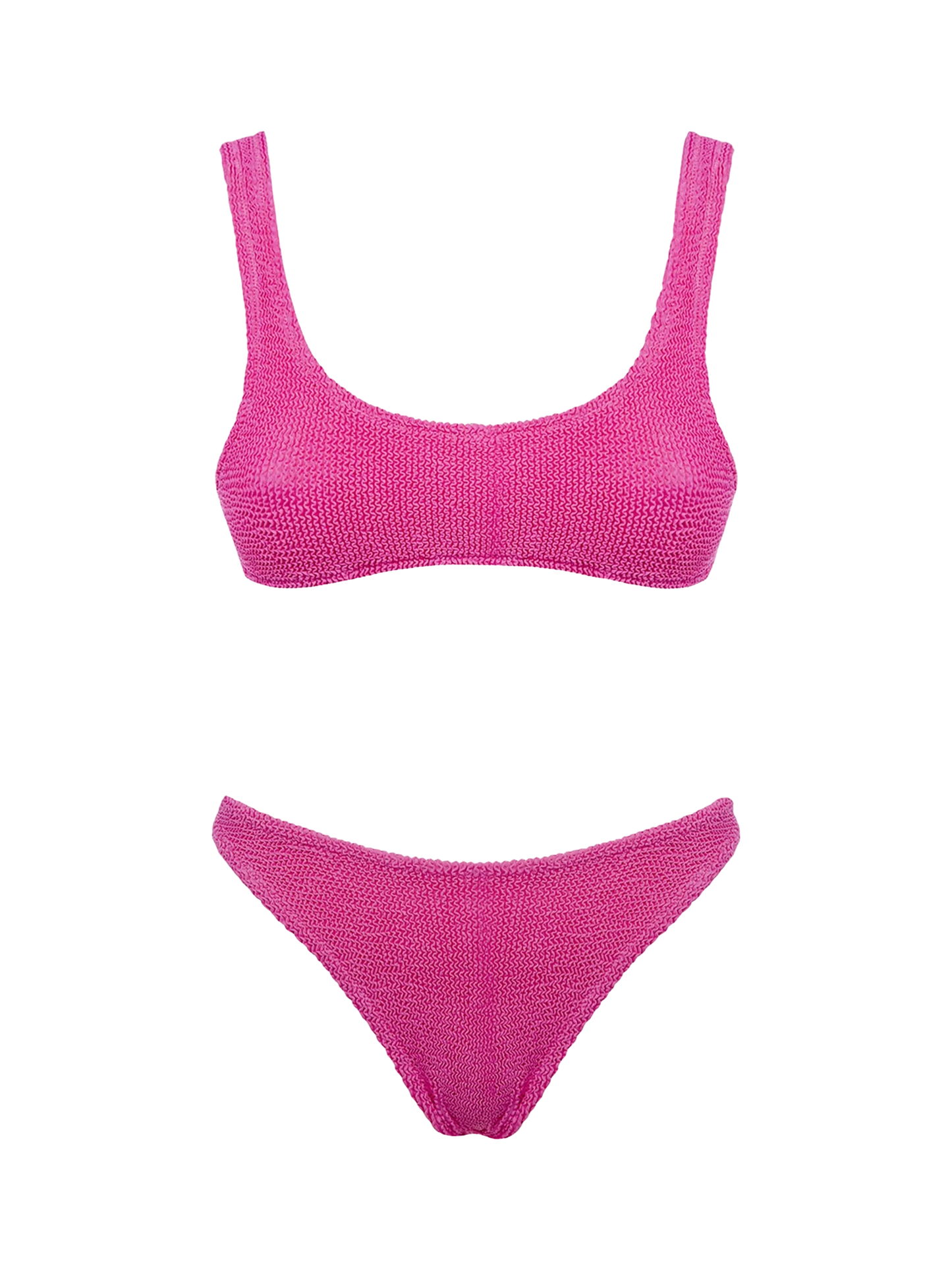 Woman pink classic crinkle bikini Naima Elise