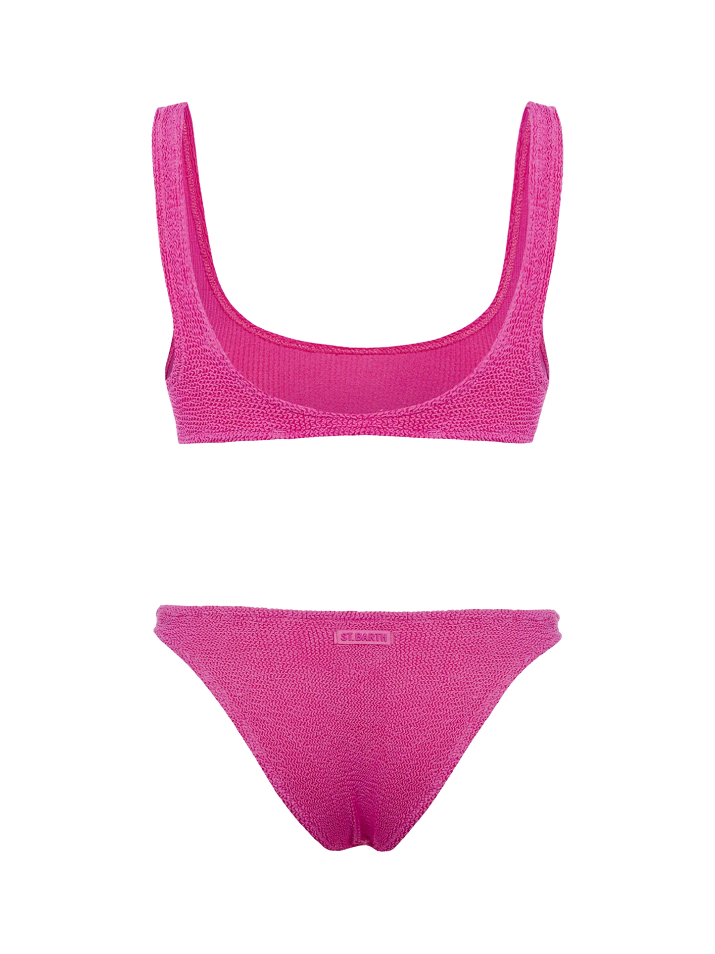 Woman pink classic crinkle bikini Naima Elise