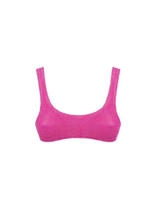 Woman pink classic crinkle bralette Naima