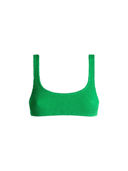 Woman green classic crinkle bralette Naima