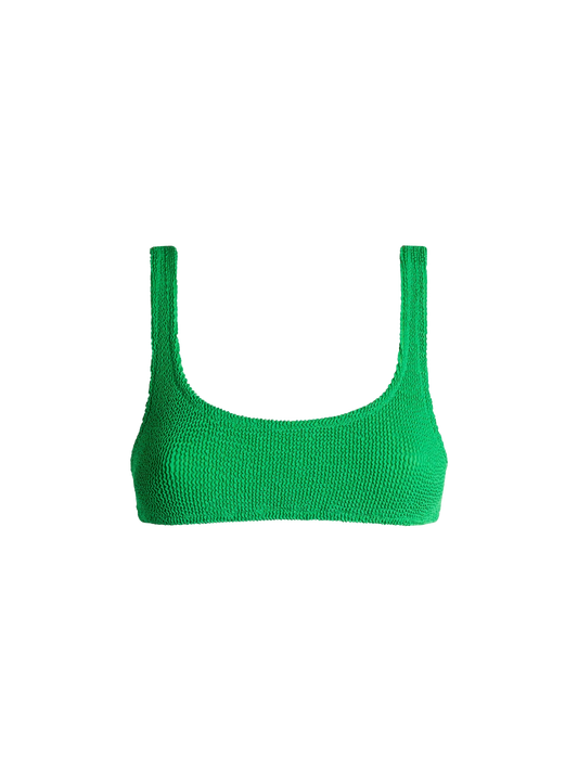 Woman green classic crinkle bralette Naima