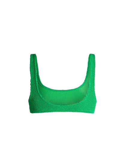 Woman green classic crinkle bralette Naima