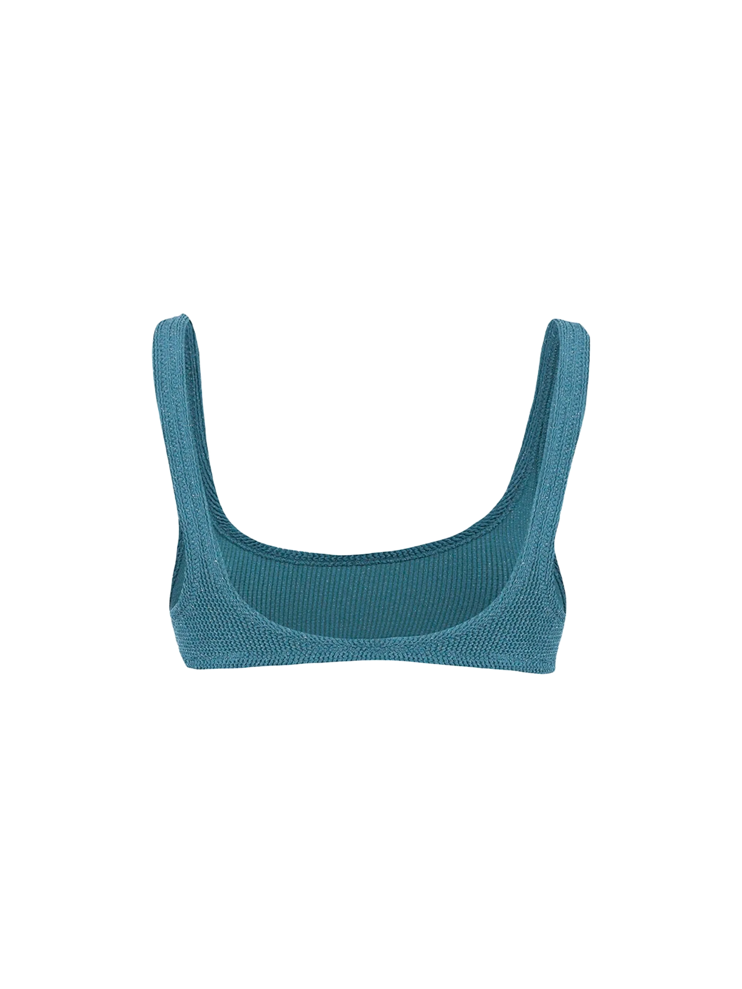Woman teal classic lurex crinkle bralette Naima