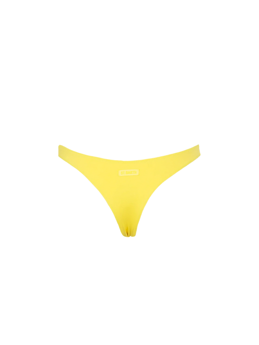 Woman pale yellow cheeky swim briefs Naomi