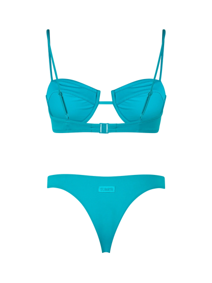 Woman sage green underwired bralette bikini Salina Naomi