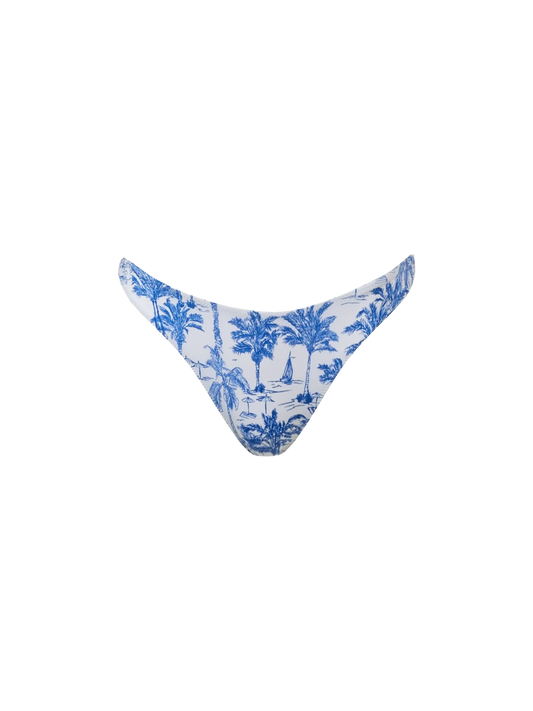Woman Toile de Jouy cheeky swim briefs Naomi