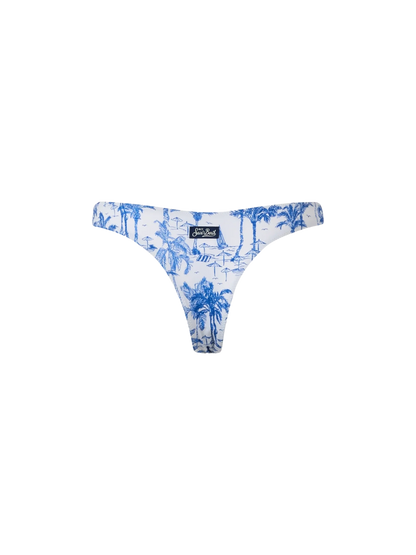 Woman Toile de Jouy cheeky swim briefs Naomi