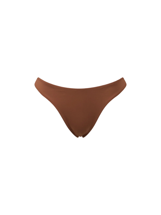 Woman brown cheeky swim briefs Naomi