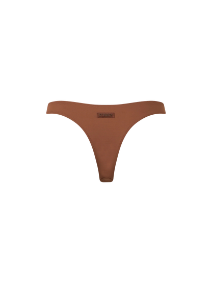 Woman brown cheeky swim briefs Naomi