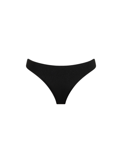 Woman black lurex cheeky swim briefs Naomi