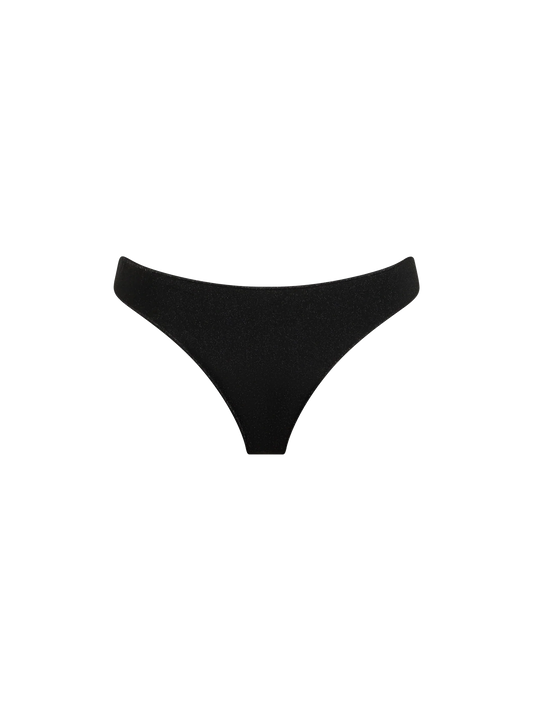 Woman black lurex cheeky swim briefs Naomi