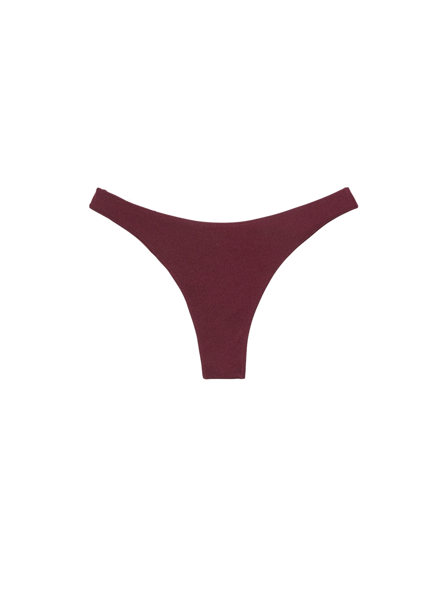 Naomi burgundy cheeky swim briefs with rhinestone embellishment