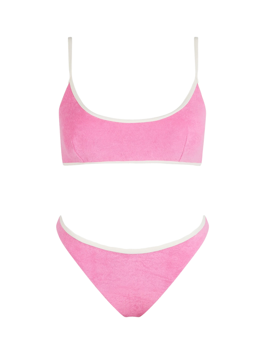 Woman terry bralette bikini Judy Naomi with piping