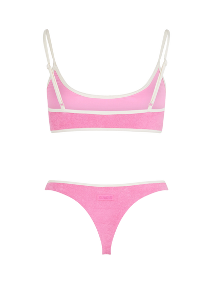 Woman terry bralette bikini Judy Naomi with piping