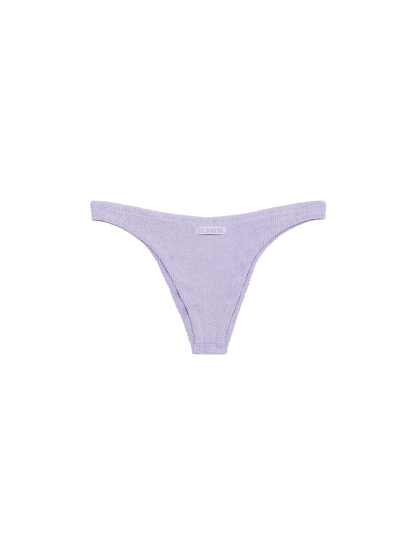 Woman lilac classic lurex cheeky swim briefs Naomi
