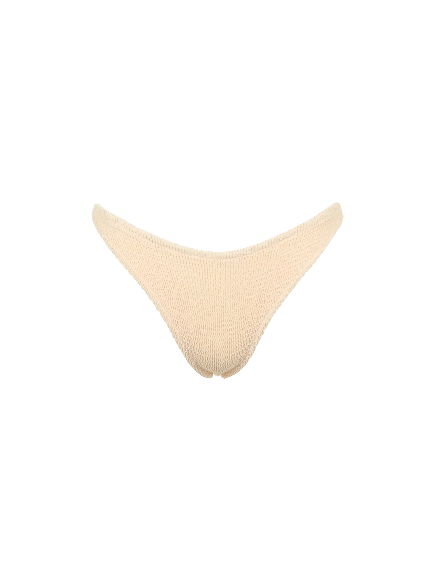 Woman beige crinkle cheeky swim briefs Naomi