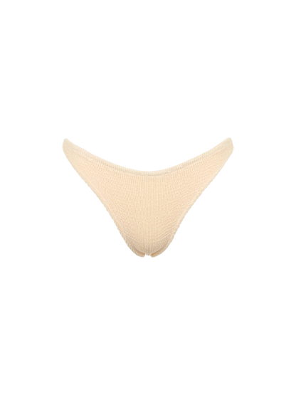 Woman beige crinkle cheeky swim briefs Naomi