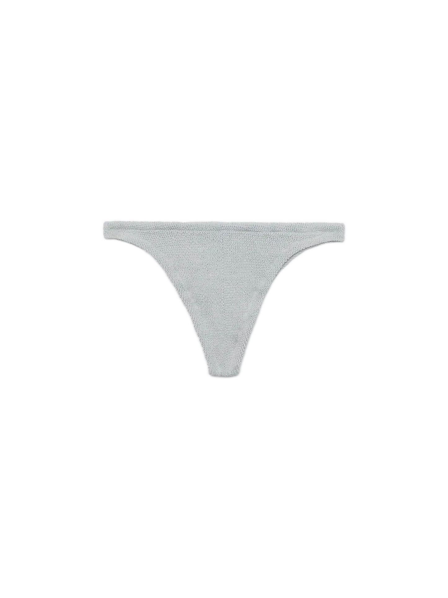 Naomi silver lurex crinkle cheeky swim briefs