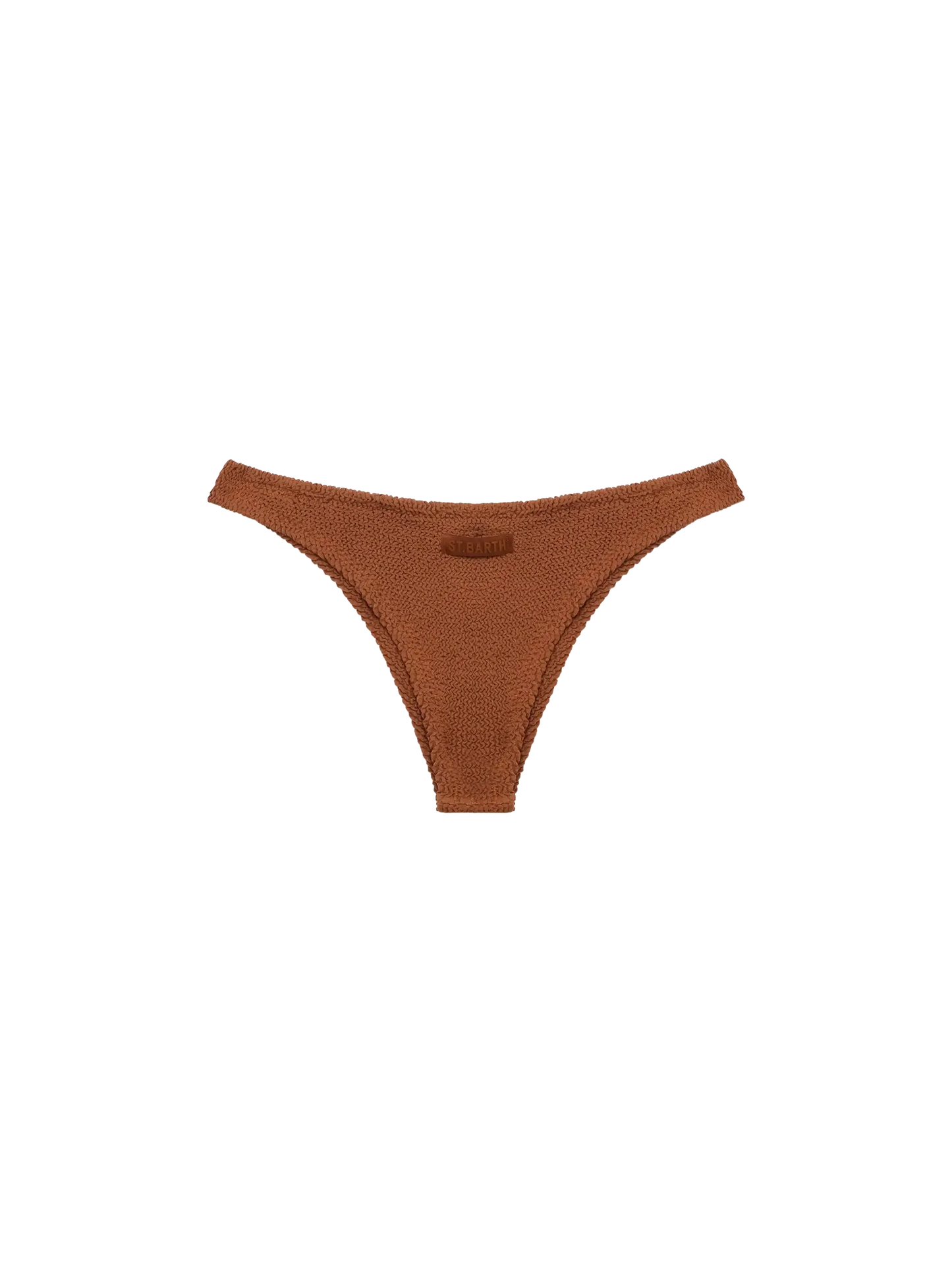 Naomi camel brown crinkle cheeky swim briefs