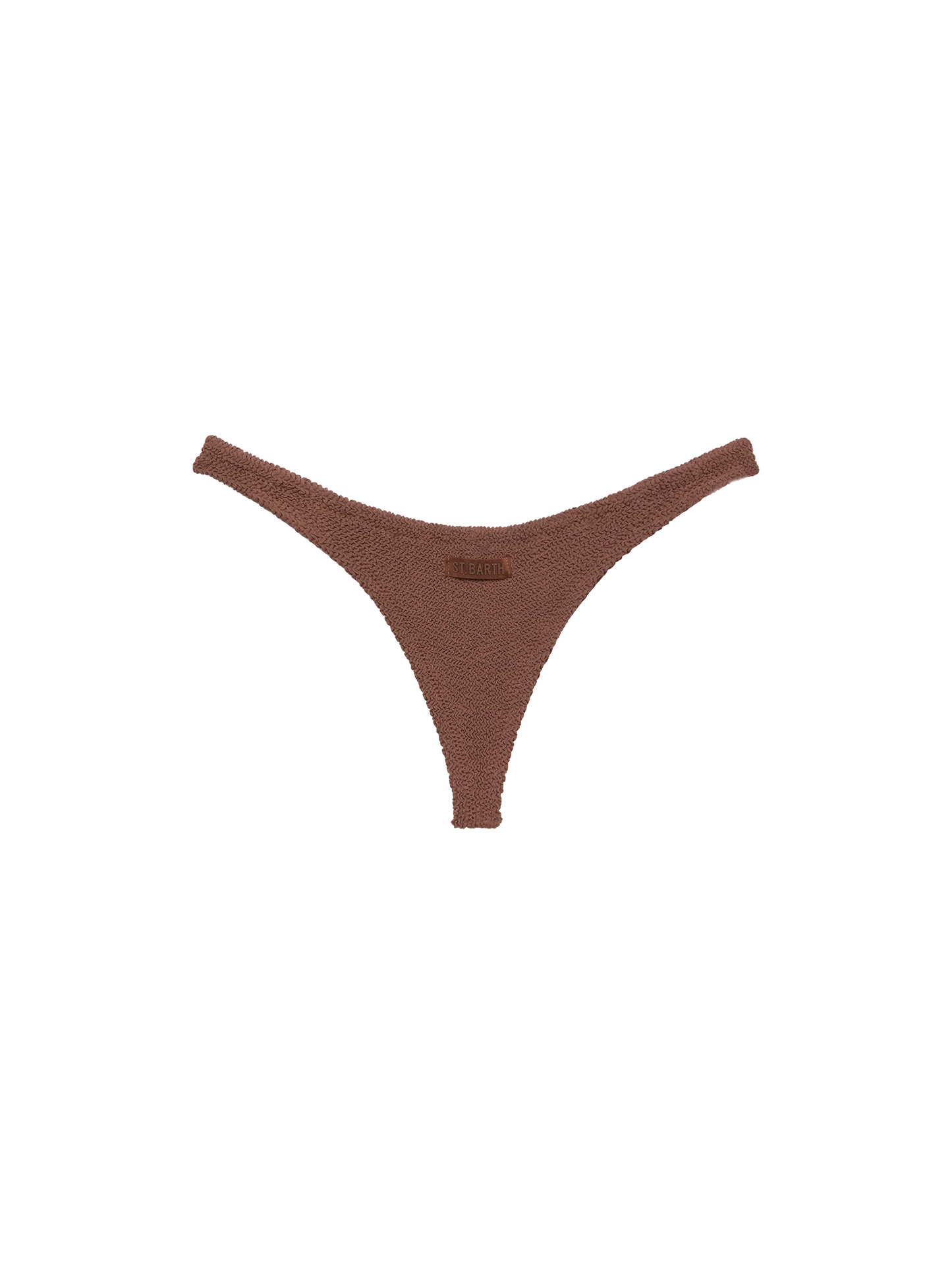 Naomi brown crinkle cheeky swim briefs