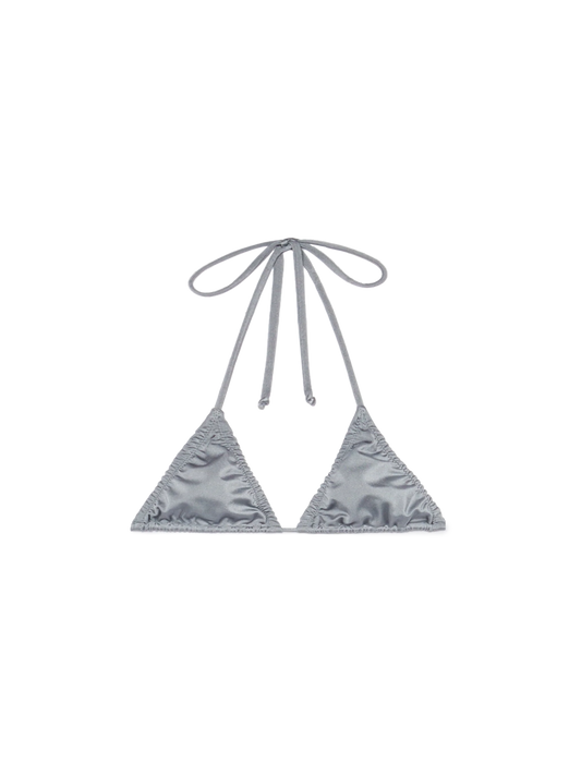 Nilly shimmer grey classic triangle top