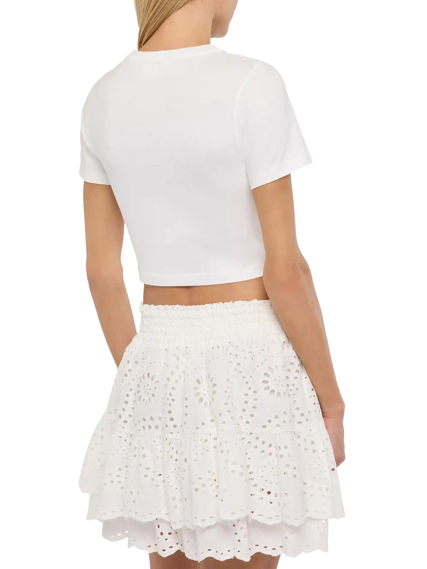 Nives cotton t-shirt with Gossip $ Shopping embroidery
