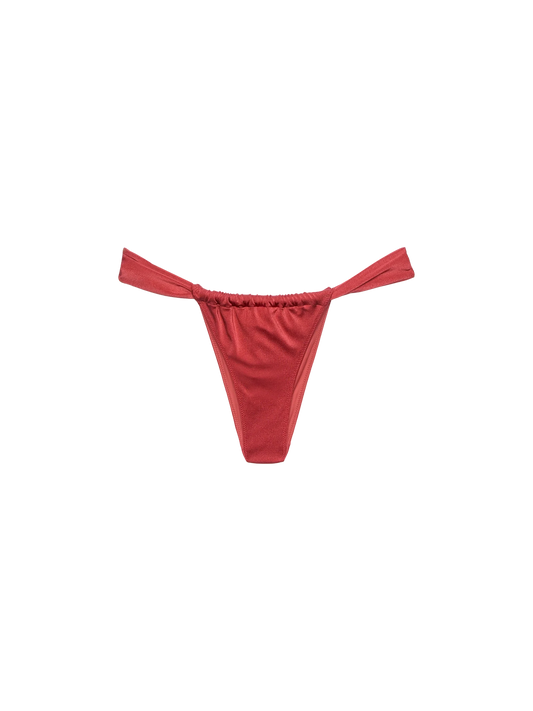 Noelle shimmer brick red cheekiest swim briefs