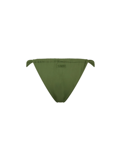Woman military green cheekiest swim briefs Noelle