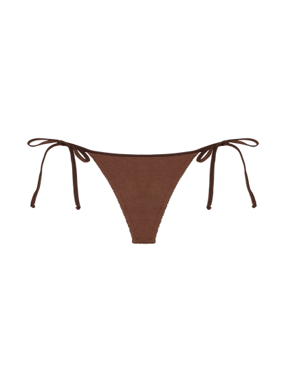 Norah brown crinkle cheekiest swim briefs