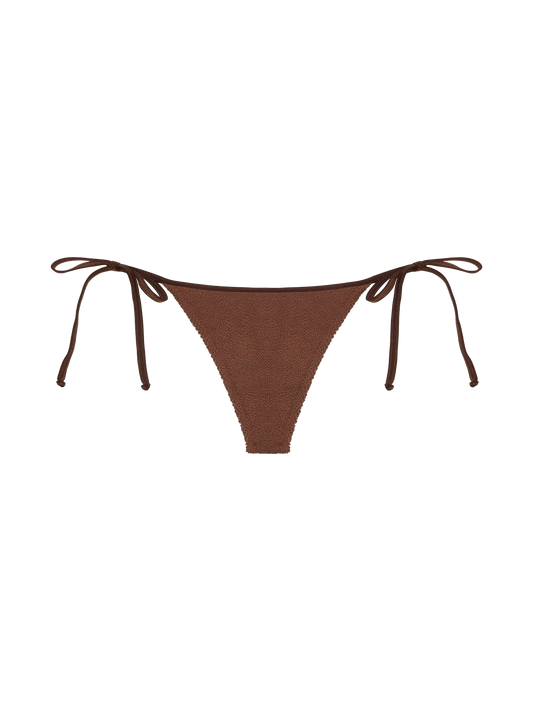 Norah brown crinkle cheekiest swim briefs